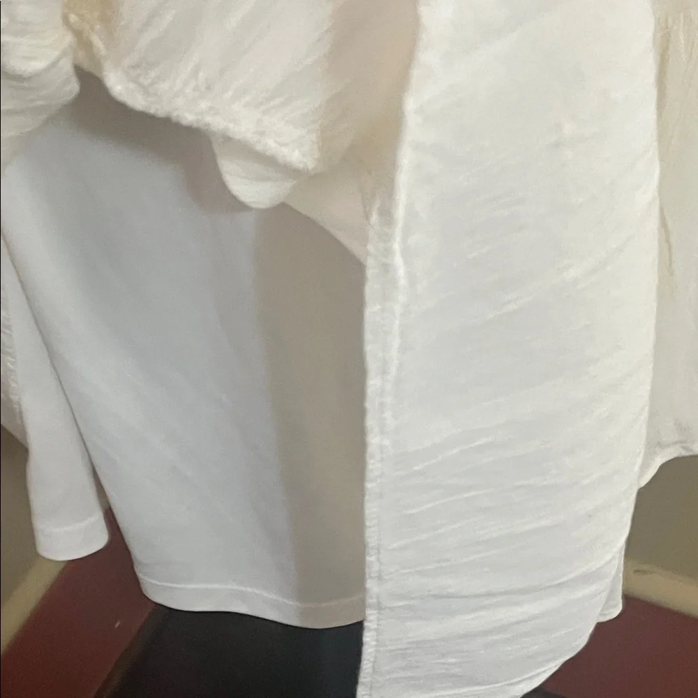 American Eagle Outfitters Small Vintage Ivory White Eyelet Tiered Boho Sundress - Picture 7 of 15